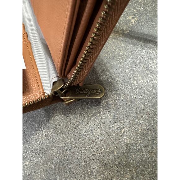 Thirty-One 31 All About the Benjamins Wallet NIP Caramel Smooth Pebble - Picture 5 of 6